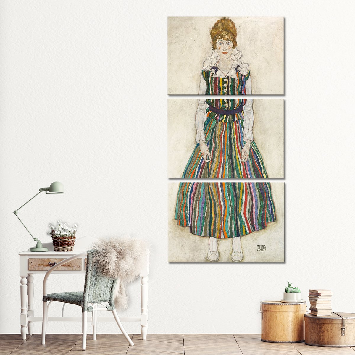 Portrait of Edith Multi Panel Canvas Wall Art