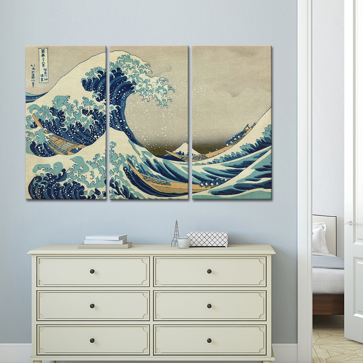 The Great Wave Off Kanagawa Multi Panel Canvas Wall Art