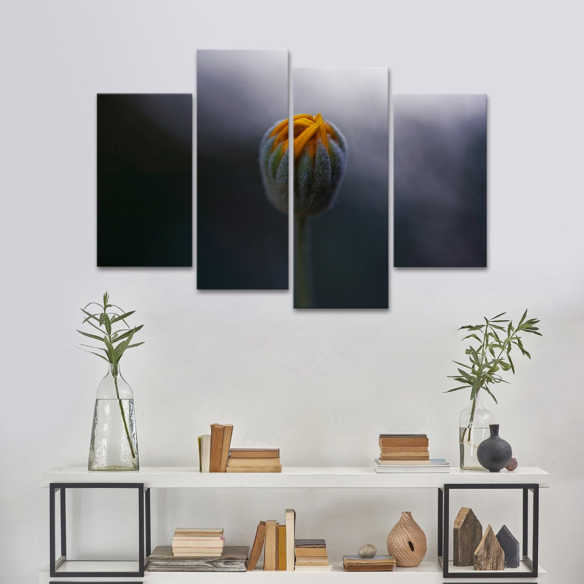 Flower Bud Multi Panel Canvas Wall Art