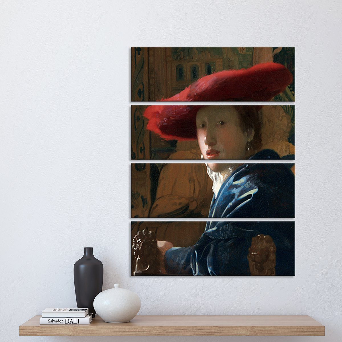 Girl With a Red Hat Multi Panel Canvas Wall Art