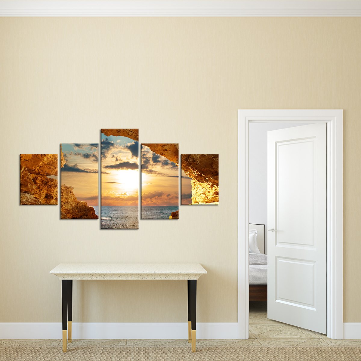 Glimpse of Sunset Multi Panel Canvas Wall Art