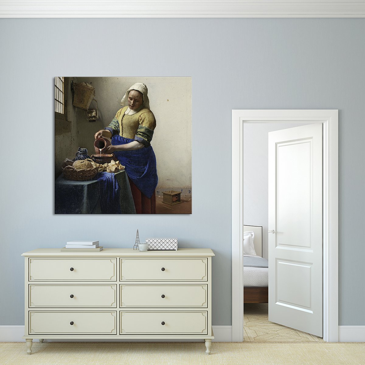 The Milkmaid Canvas Wall Art