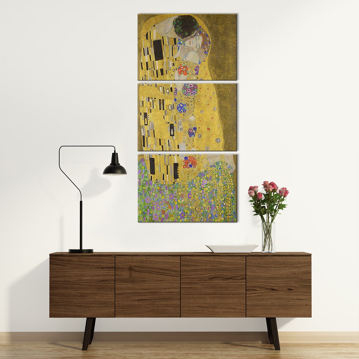 The Kiss Multi Panel Canvas Wall Art