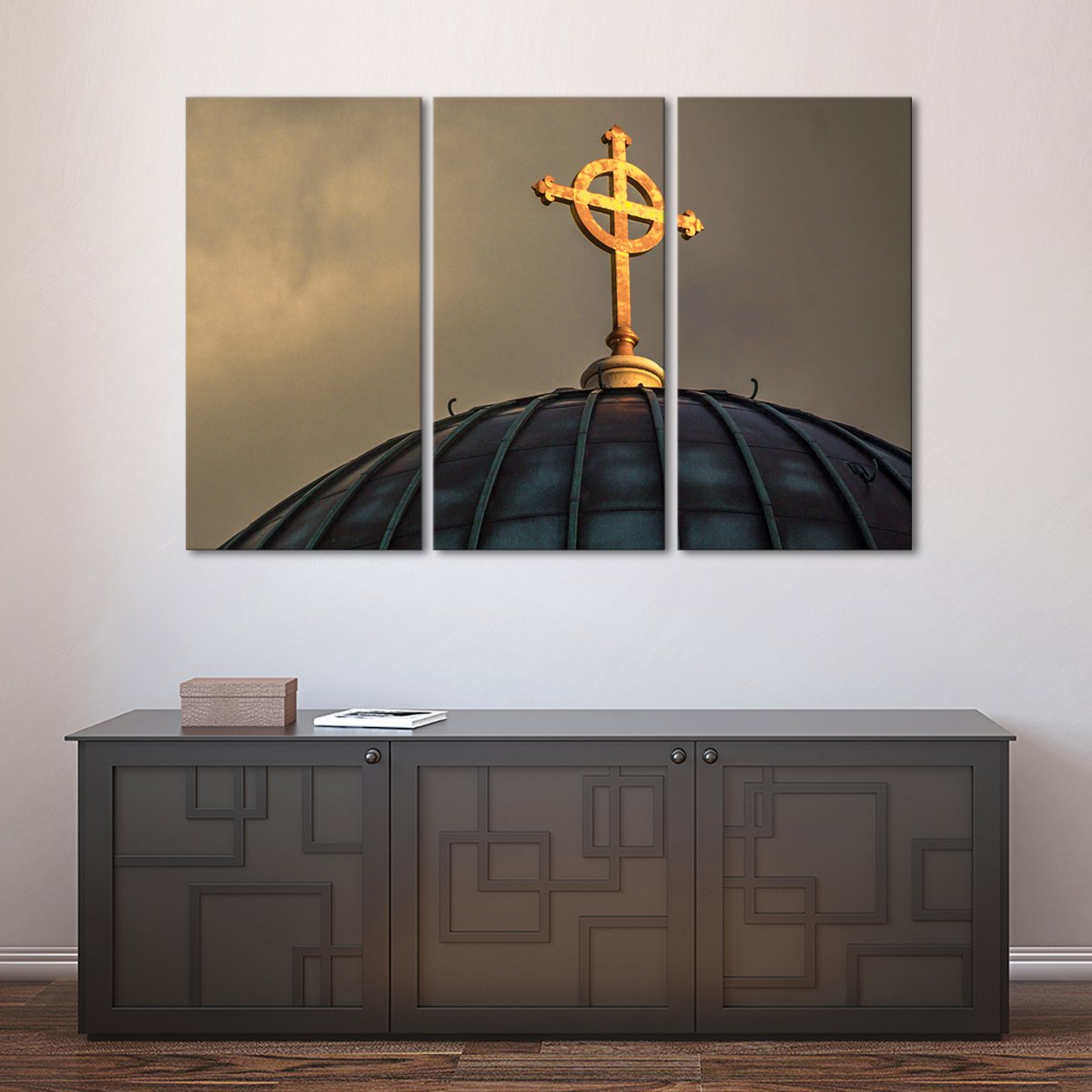 Christian Cross Multi Panel Canvas Wall Art