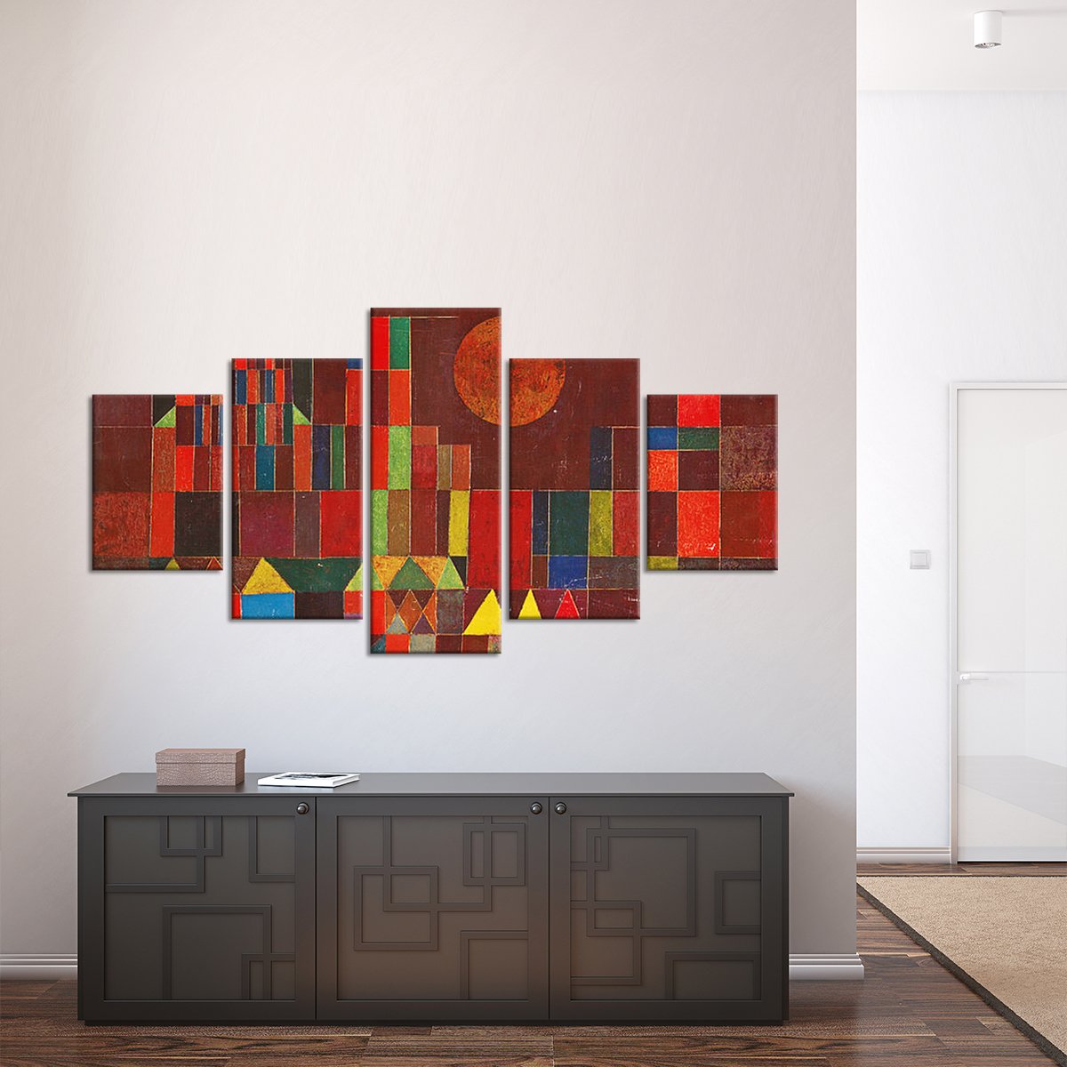 Castle and Sun Multi Panel Canvas Wall Art