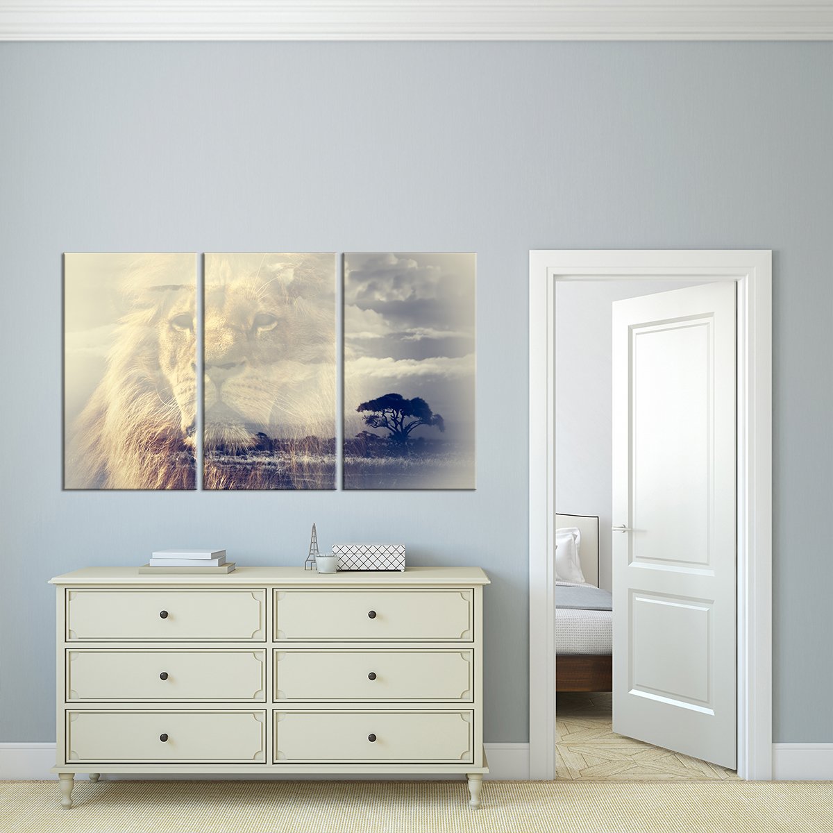 Lion Kingdom Multi Panel Canvas Wall Art