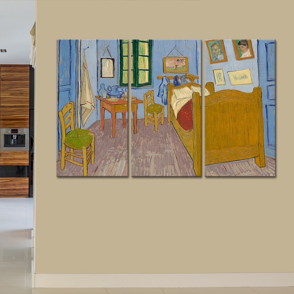 Bedroom In Arles Multi Panel Canvas Wall Art