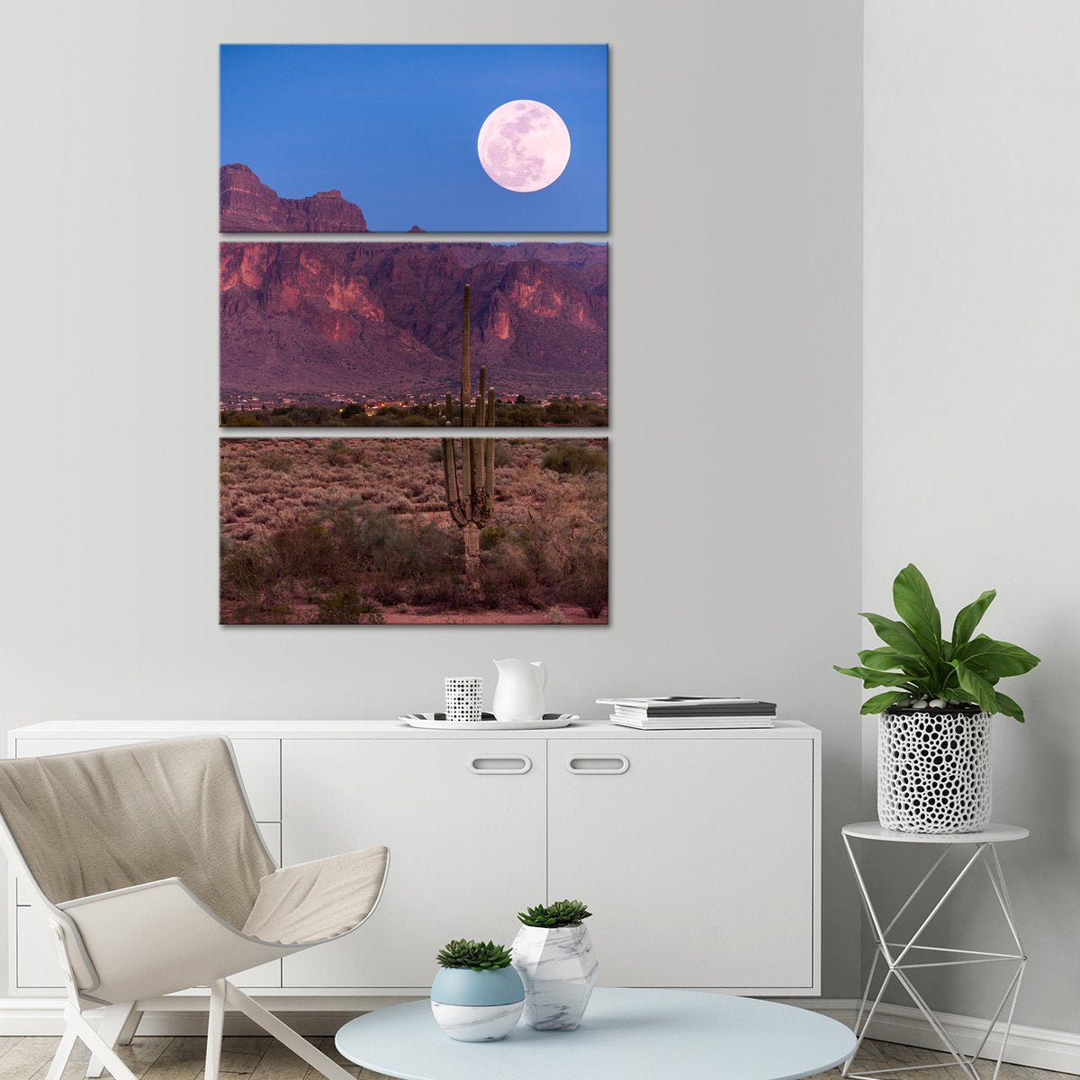 New Mexico Dusk View Multi Panel Canvas Wall Art
