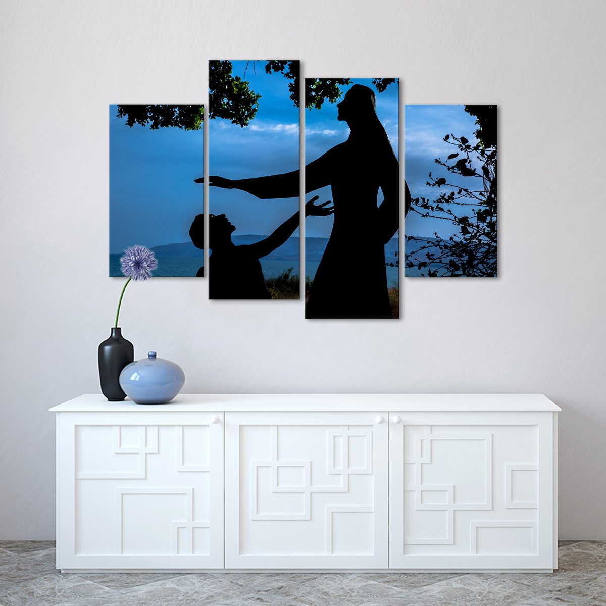 Jesus and Peter Multi Panel Canvas Wall Art