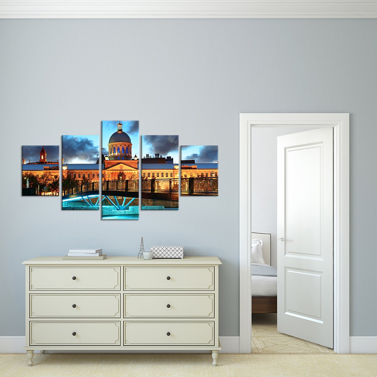 Old Montreal Multi Panel Canvas Wall Art