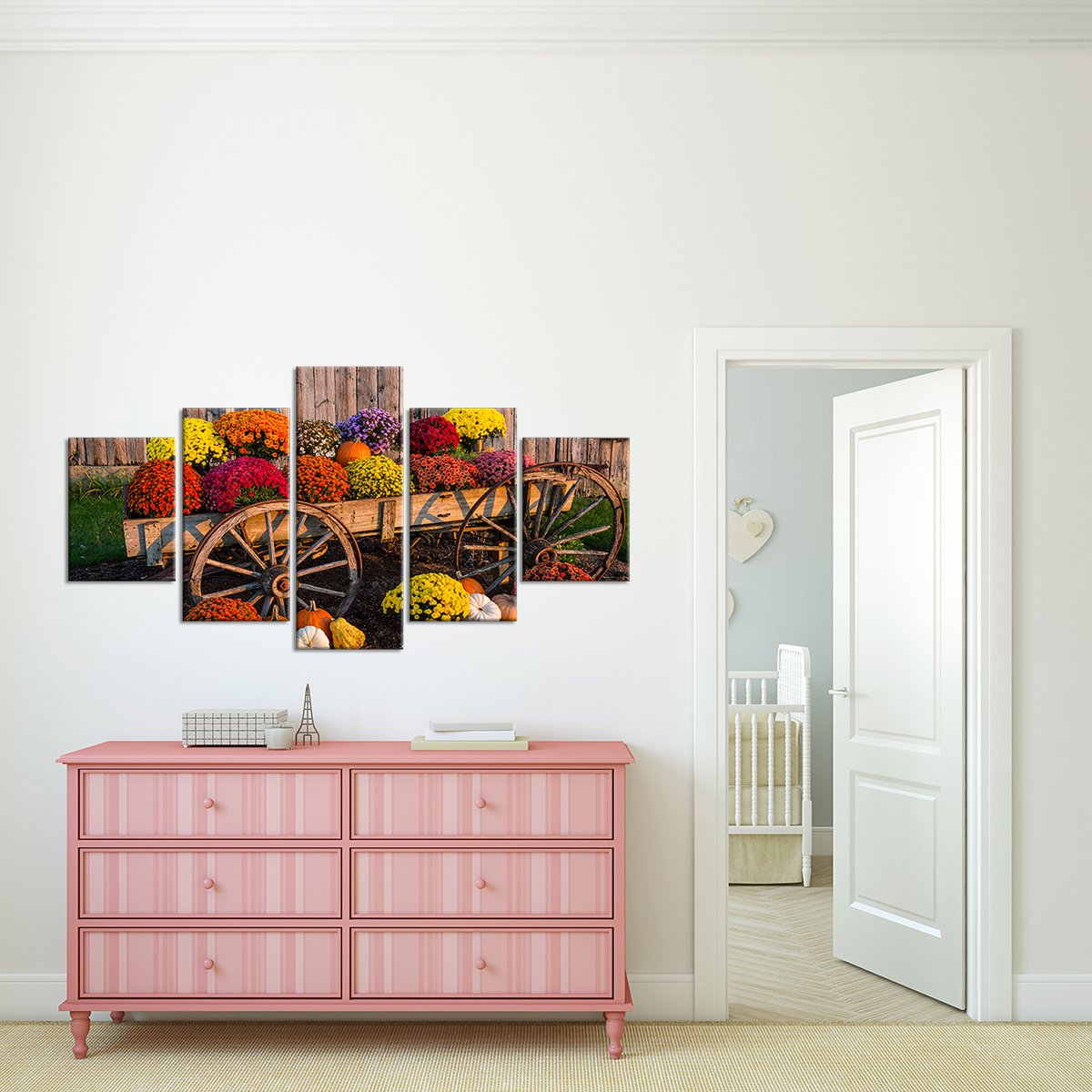 Colorful Flowers Multi Panel Canvas Wall Art