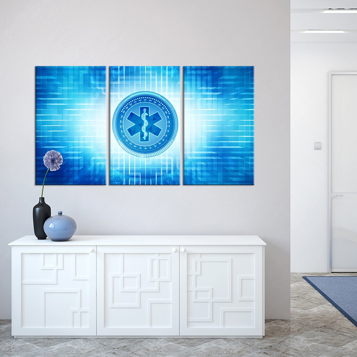 EMT Symbol Multi Panel Canvas Wall Art
