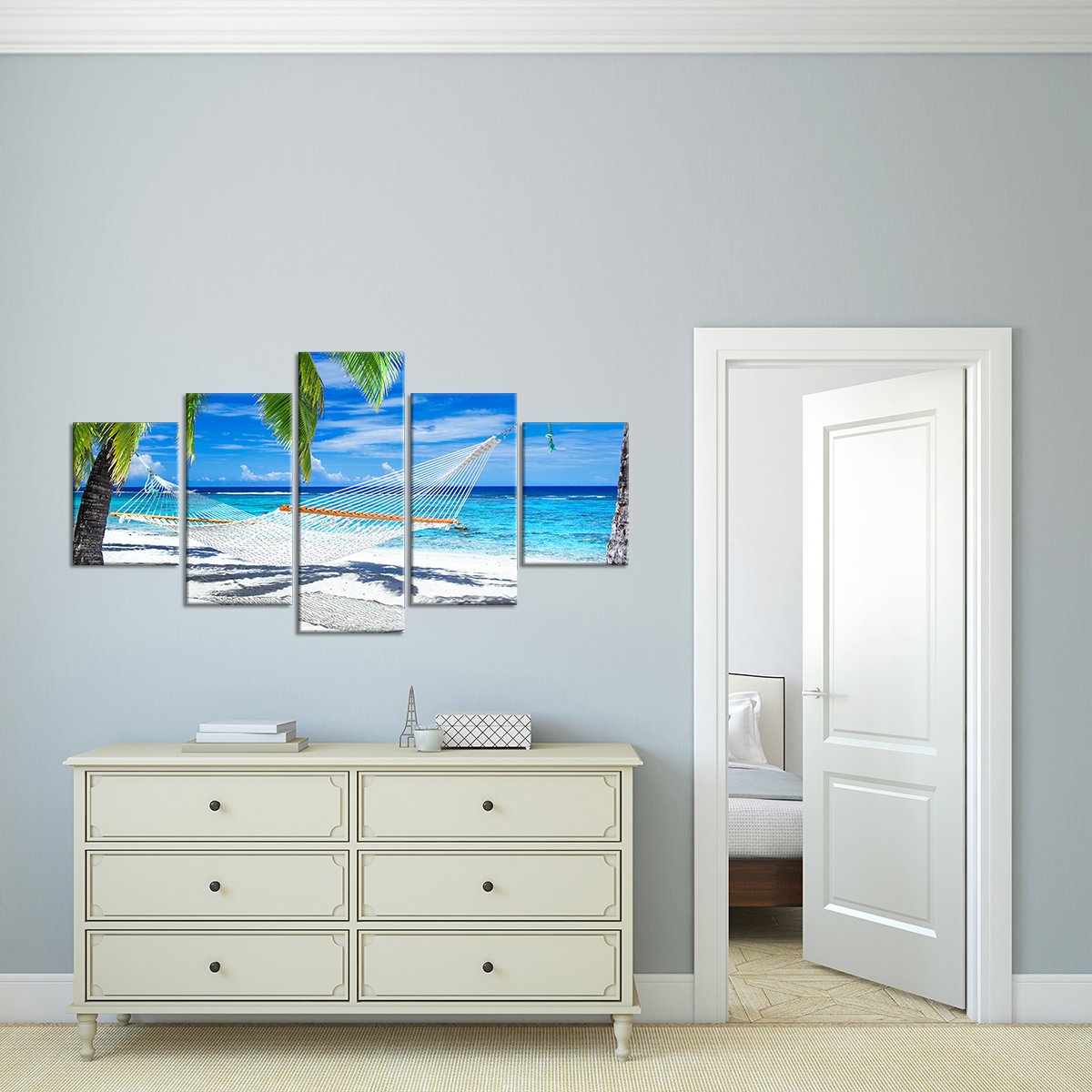 Caribbean Hammock Multi Panel Canvas Wall Art