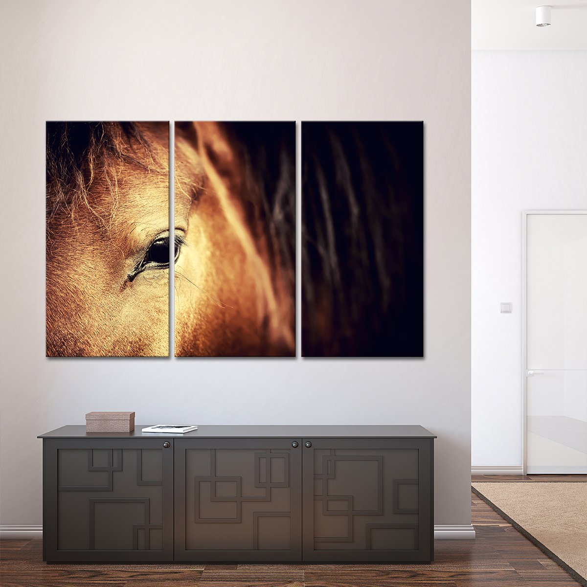 Horse Close Up Multi Panel Canvas Wall Art