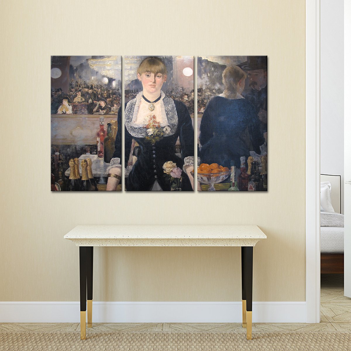 A Bar at the Folies Bergere Multi Panel Canvas Wall Art