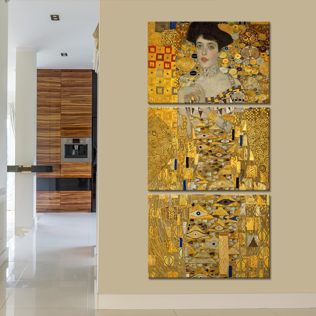 Portrait of Adele Bloch-Bauer I Multi Panel Canvas Wall Art