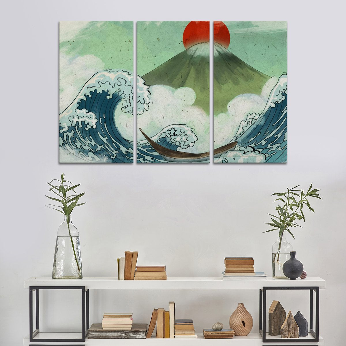 Kanagawa Graffiti Multi Panel Canvas Wall Art