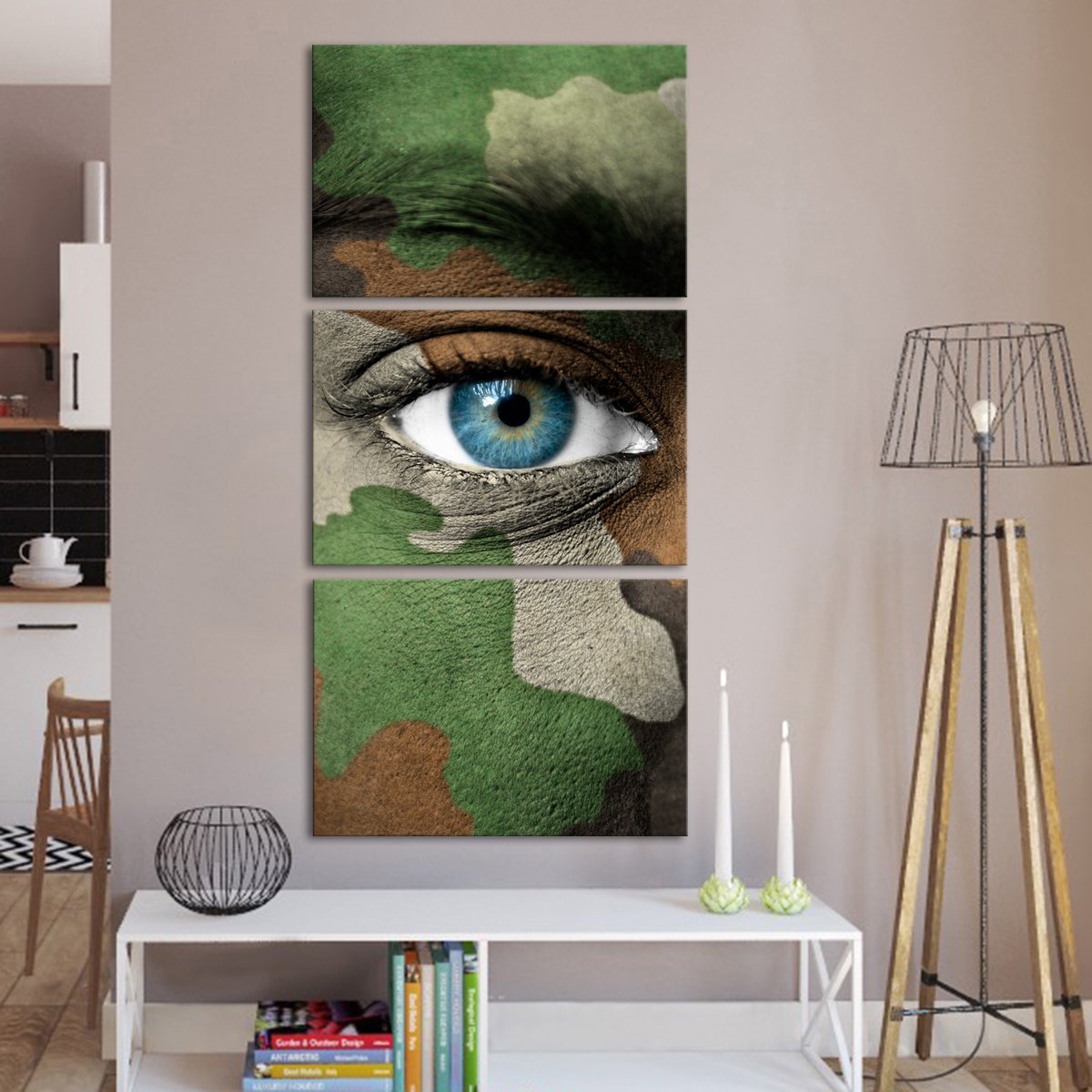 Camouflage Eye Multi Panel Canvas Wall Art