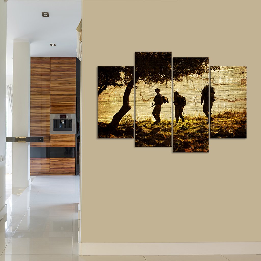 Troops in Afghanistan Multi Panel Canvas Wall Art