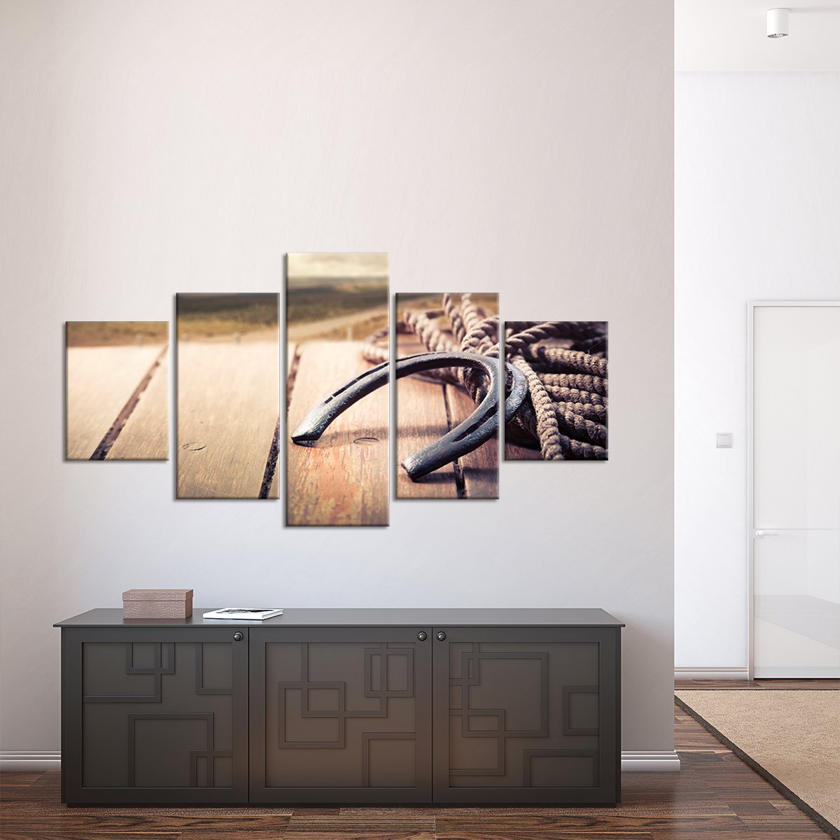 Horseshoe Ranch Multi Panel Canvas Wall Art