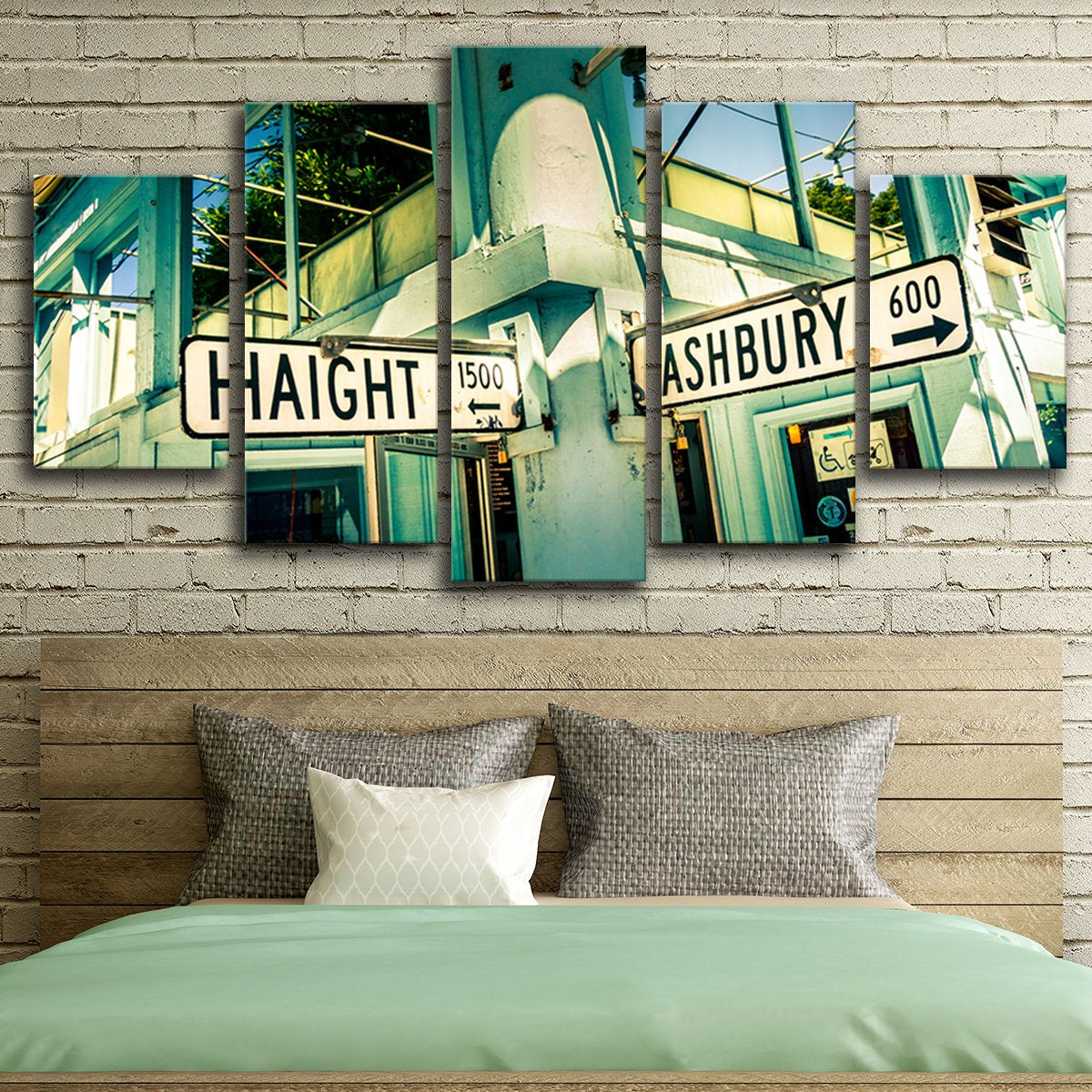 Haight and Ashbury Multi Panel Canvas Wall Art
