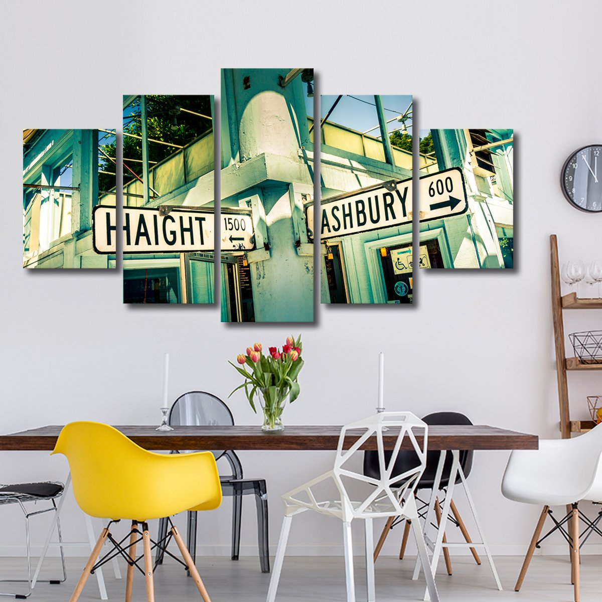 Haight and Ashbury Multi Panel Canvas Wall Art
