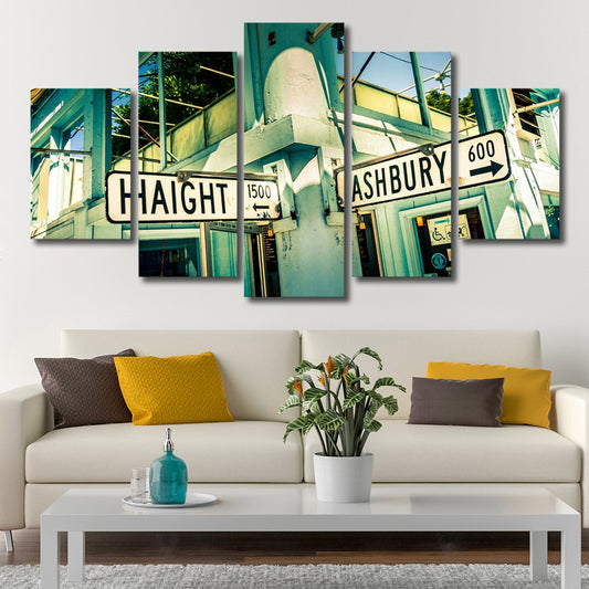 Haight and Ashbury Multi Panel Canvas Wall Art