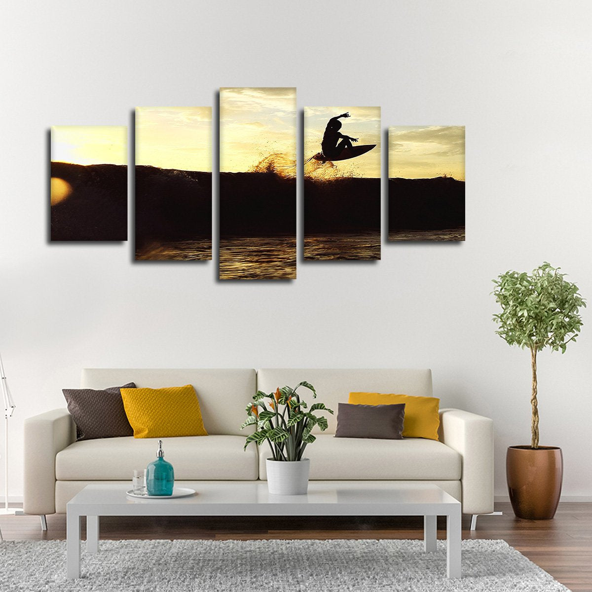 Hang Ten Multi Panel Canvas Wall Art
