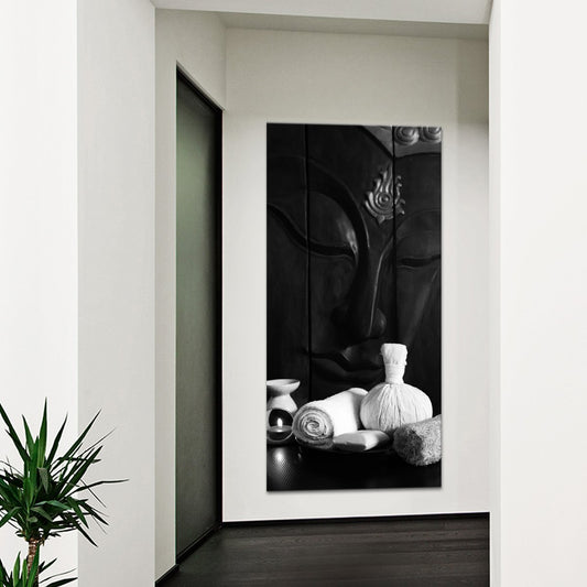 Harmonious Buddha BW Multi Panel Canvas Wall Art