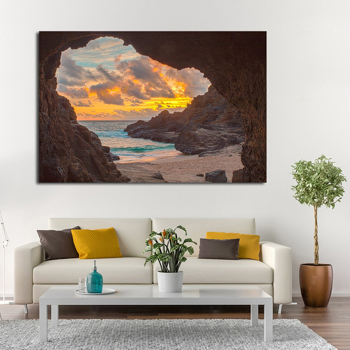 Hawaiian Cave Multi Panel Canvas Wall Art