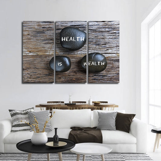 Health Is Wealth Multi Panel Canvas Wall Art