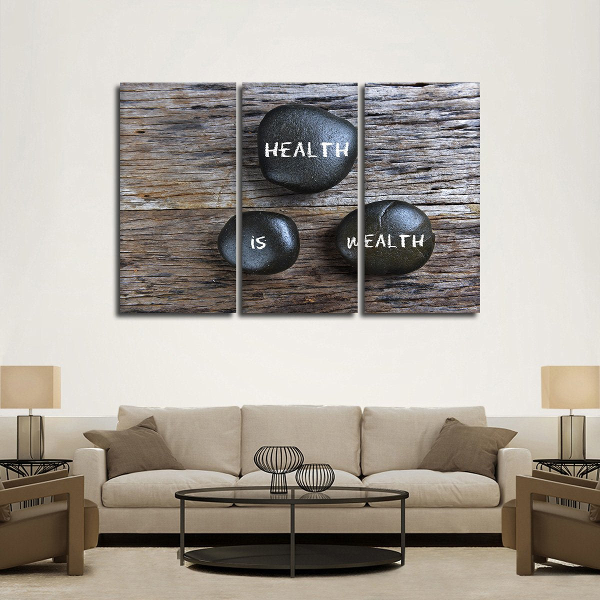 Health Is Wealth Multi Panel Canvas Wall Art