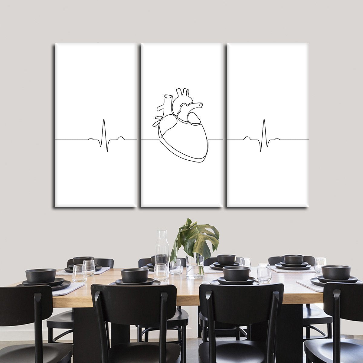 Heartbeat Multi Panel Canvas Wall Art