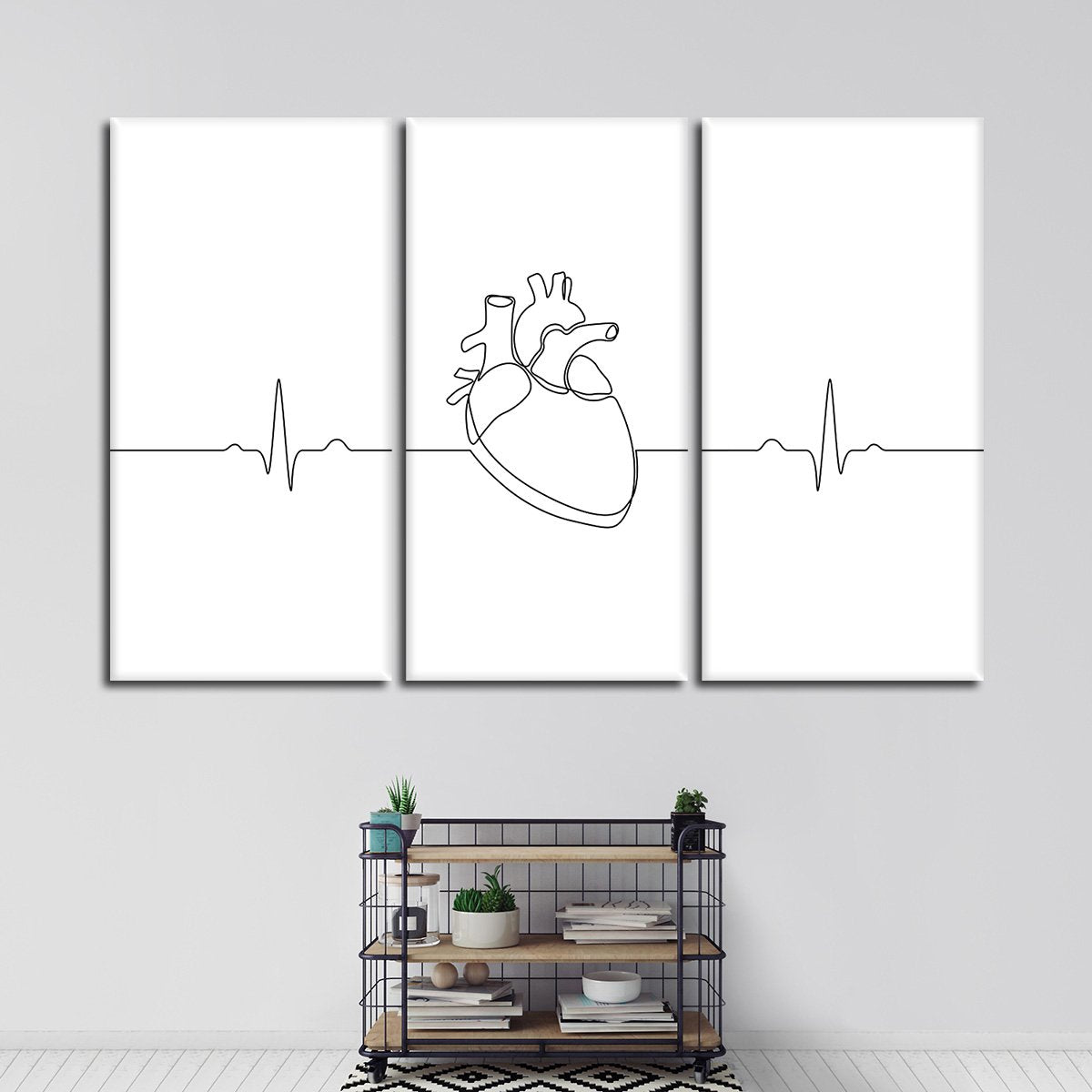 Heartbeat Multi Panel Canvas Wall Art
