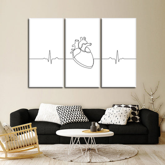 Heartbeat Multi Panel Canvas Wall Art
