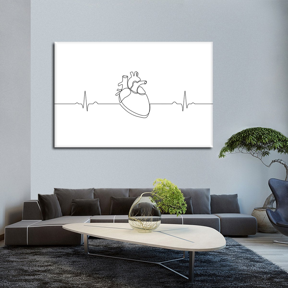 Heartbeat Multi Panel Canvas Wall Art