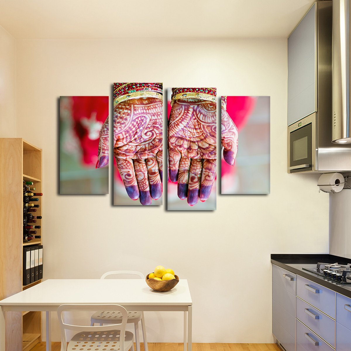 Henna Tattoo Multi Panel Canvas Wall Art