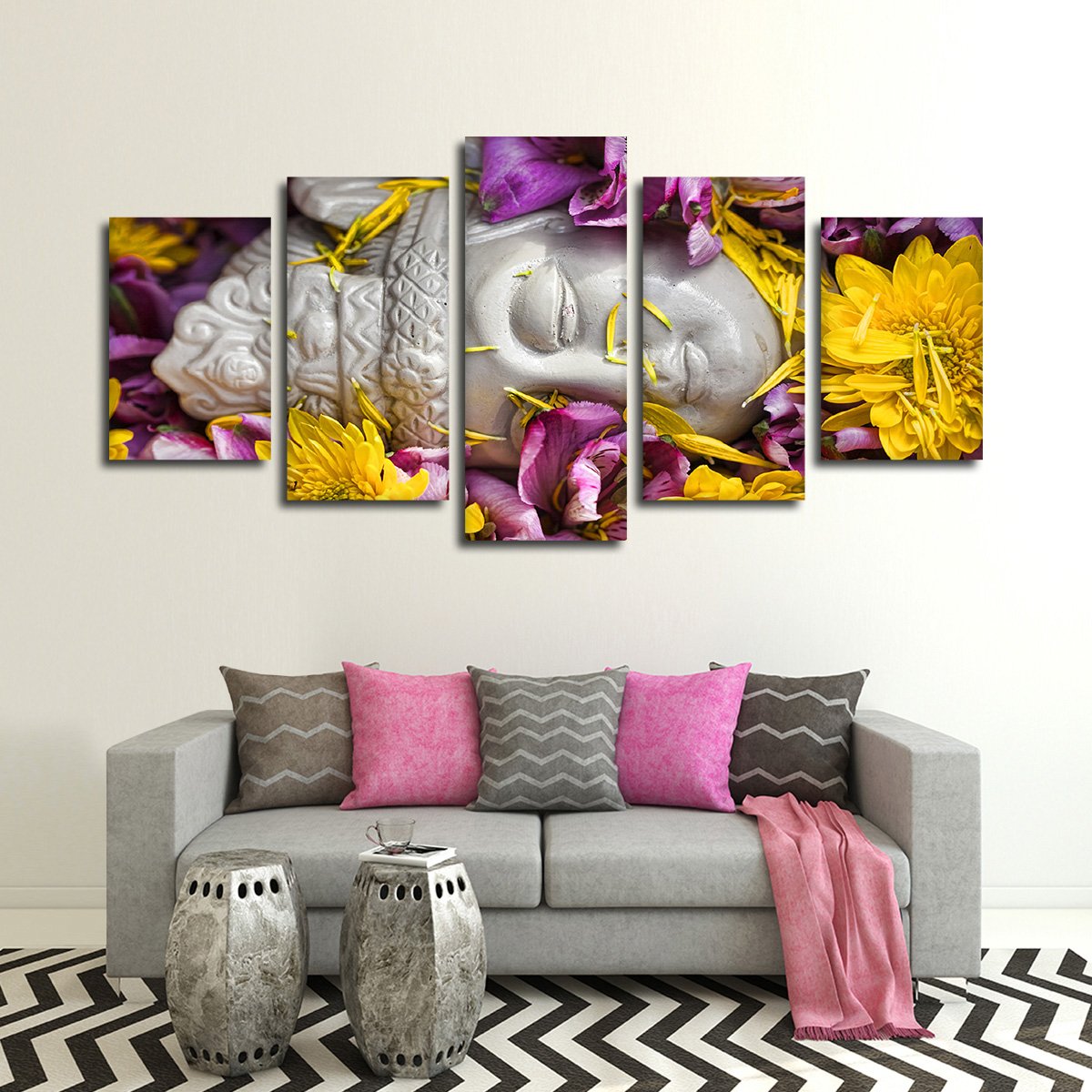 Hidden Buddha Multi Panel Canvas Wall Art