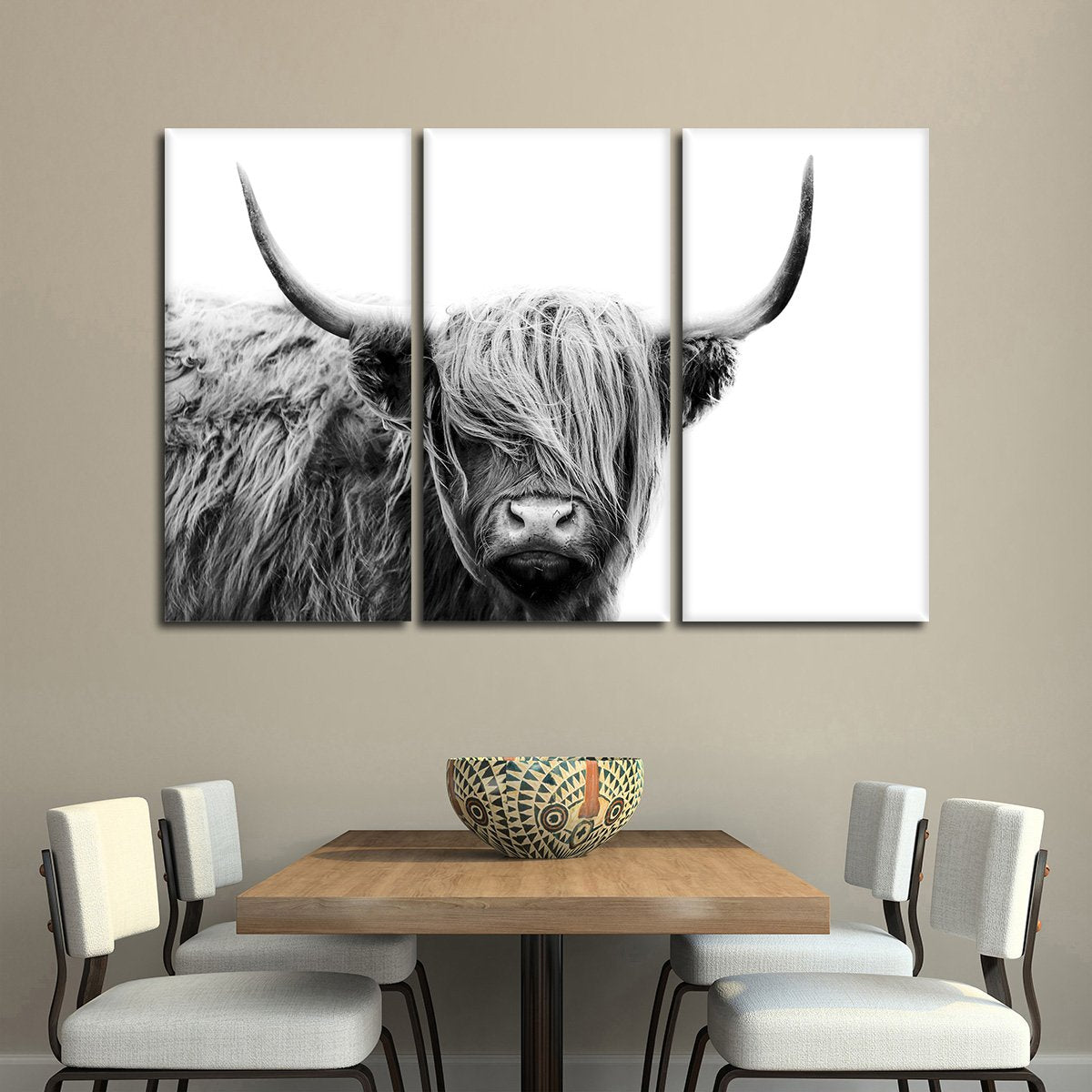 Highland Cow Multi Panel Canvas Wall Art