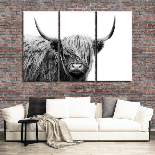 Highland Cow Multi Panel Canvas Wall Art