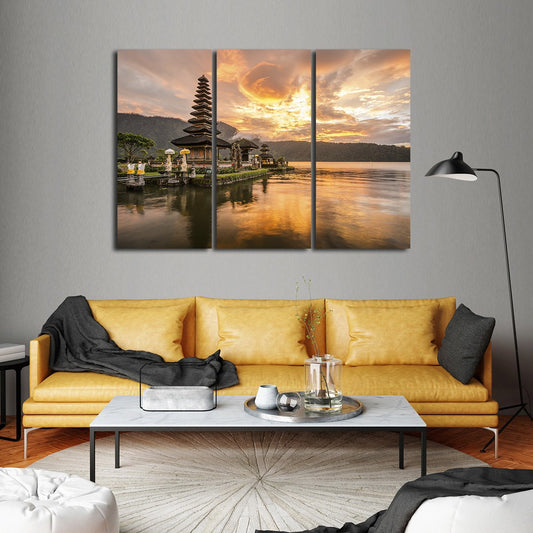 Hindu Temple Multi Panel Canvas Wall Art