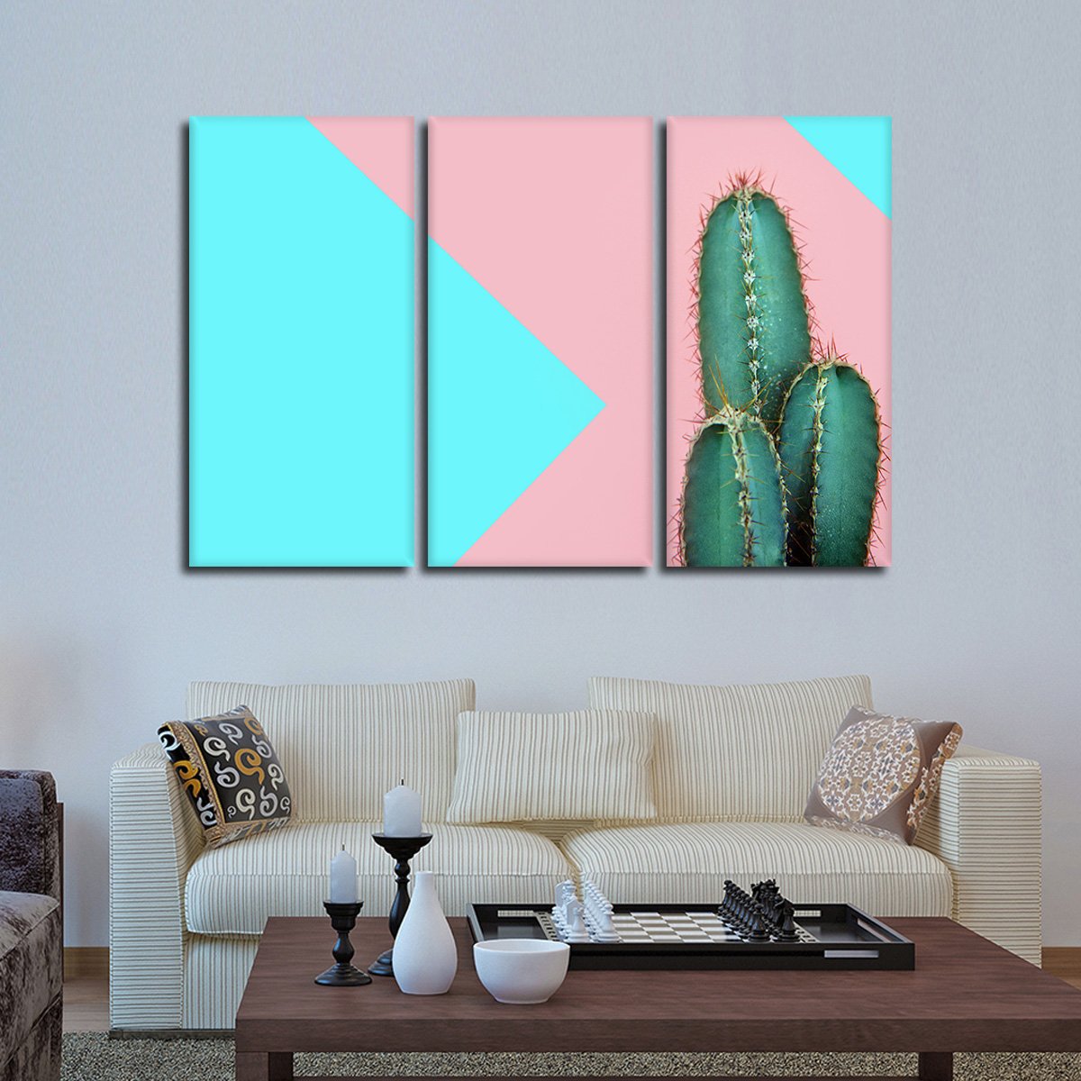 Hip Cactus Multi Panel Canvas Wall Art