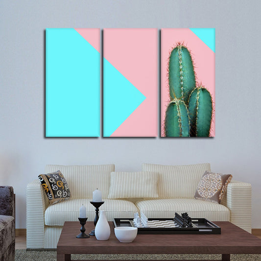 Hip Cactus Multi Panel Canvas Wall Art