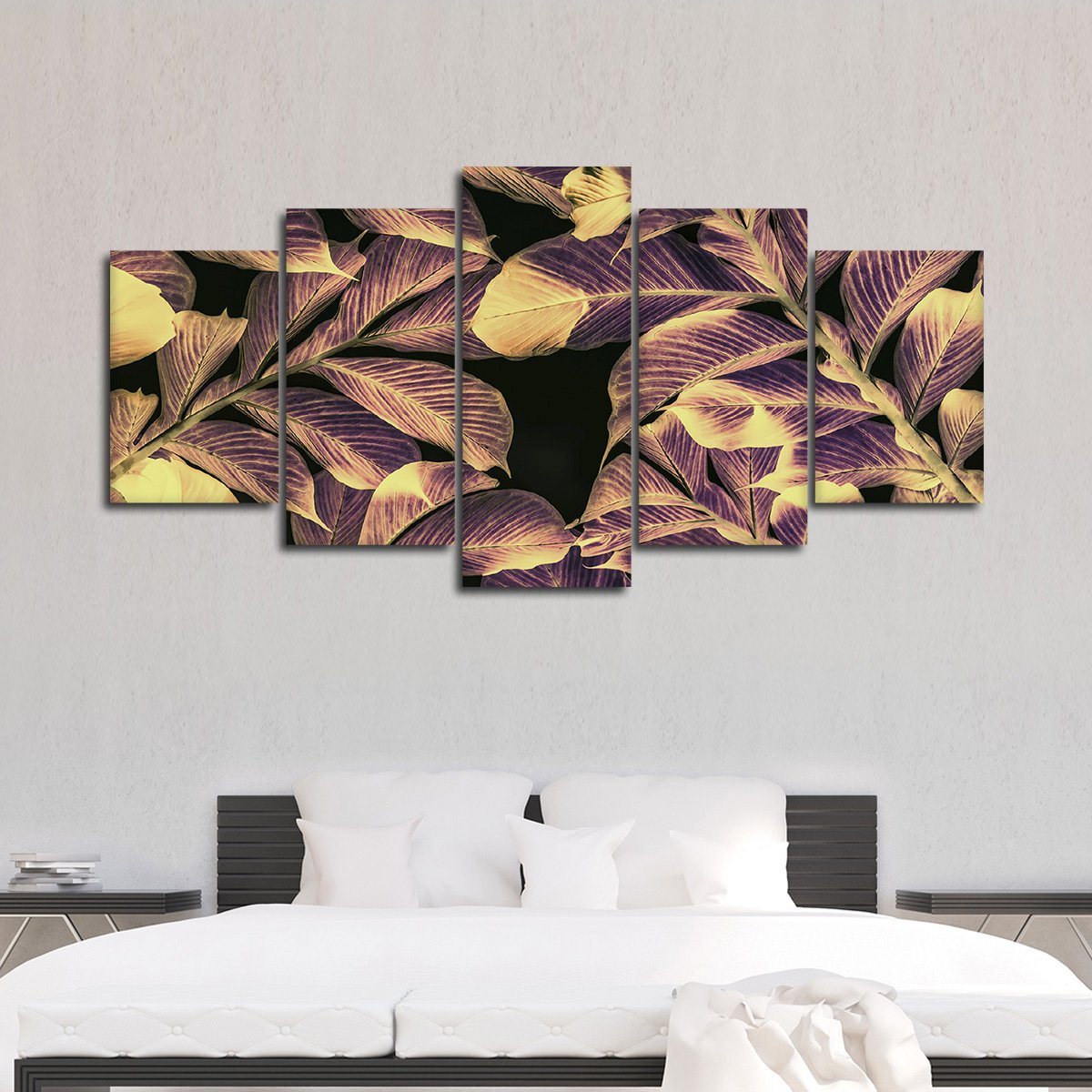 Urban Leaves Multi Panel Canvas Wall Art