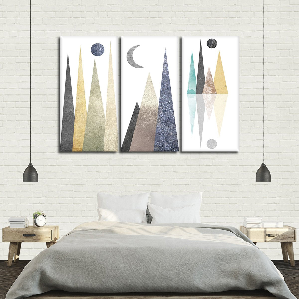 Hipster Mountains Multi Panel Canvas Wall Art