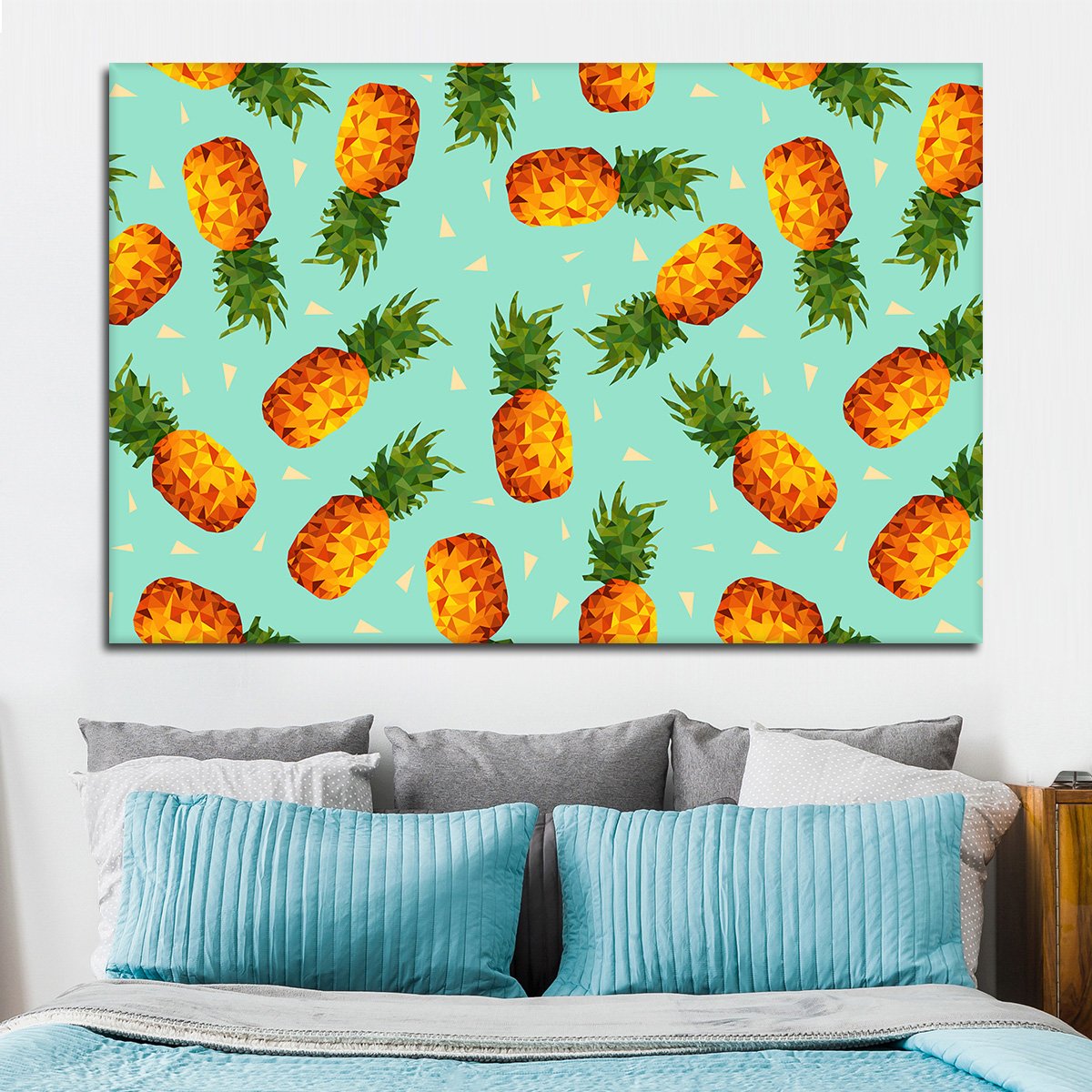 Hipster Pineapples Multi Panel Canvas Wall Art