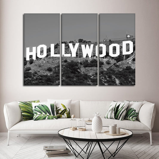 Hollywood Sign Multi Panel Canvas Wall Art