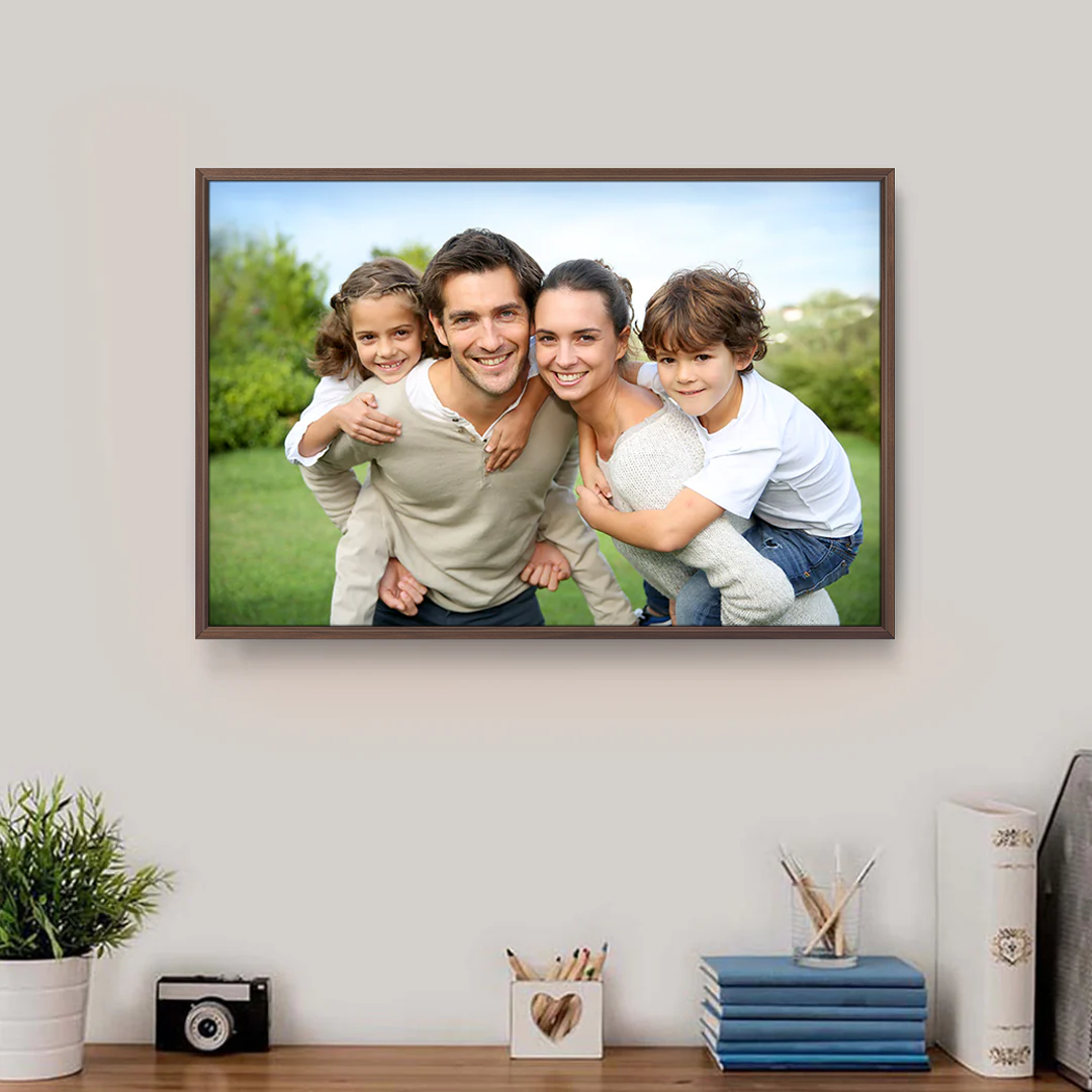 Horizontal - Framed Canvas Walnut