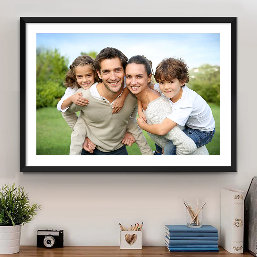 Horizontal - Framed Print Black