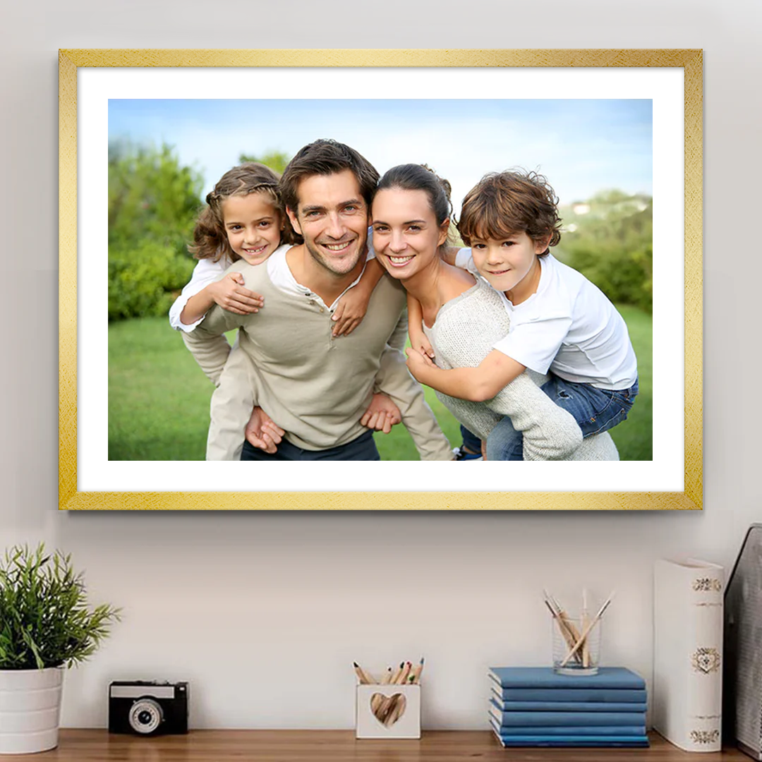 Horizontal - Framed Print Gold